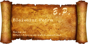 Bleiveisz Petra névjegykártya